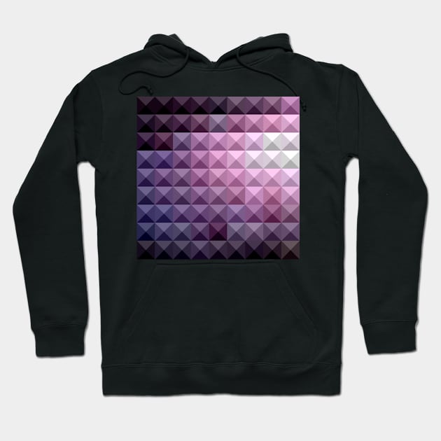 Russian Violet Abstract Low Polygon Background Hoodie by retrovectors